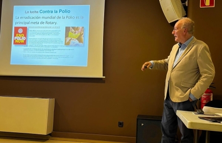 Conferencia de Sergio Aragón Peña, Erradicar la polio. El reto de Rotary.